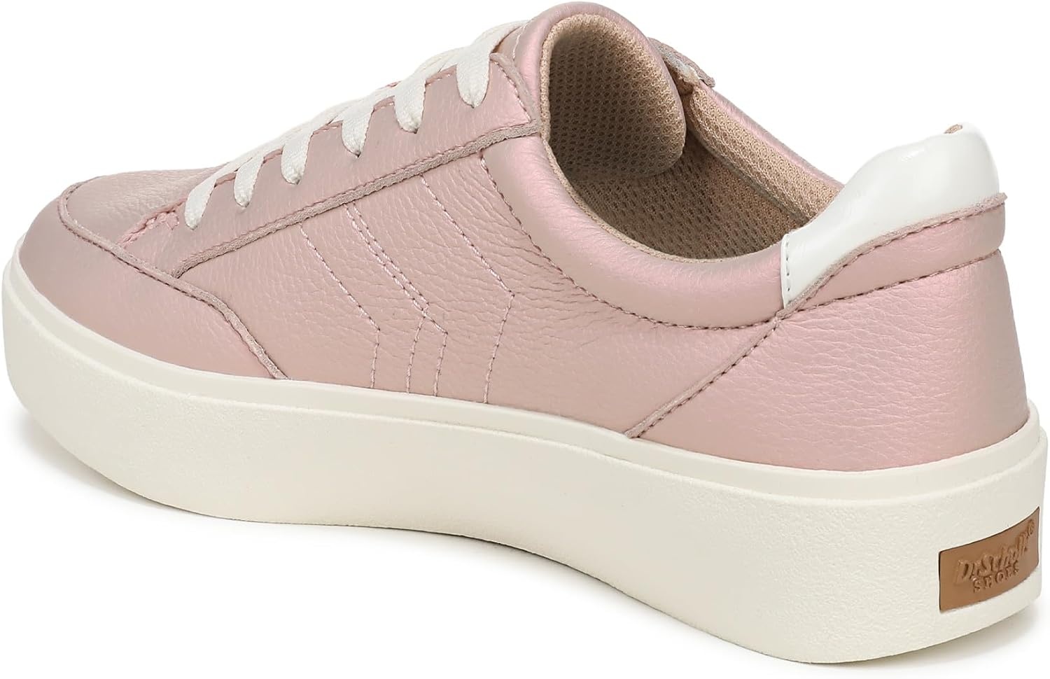 image:imageDr Scholls Shoes Womens Madison Lace Sneakers Comfortable SneakersSoft Pink Metallic Faux Leather