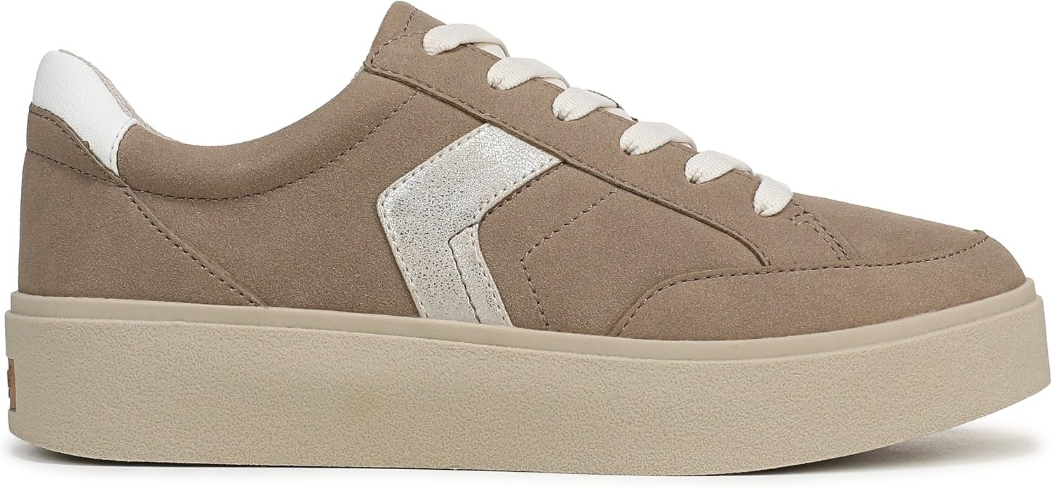 image:imageDr Scholls Shoes Womens Madison Lace Sneakers Comfortable SneakersTaupe Microsuede