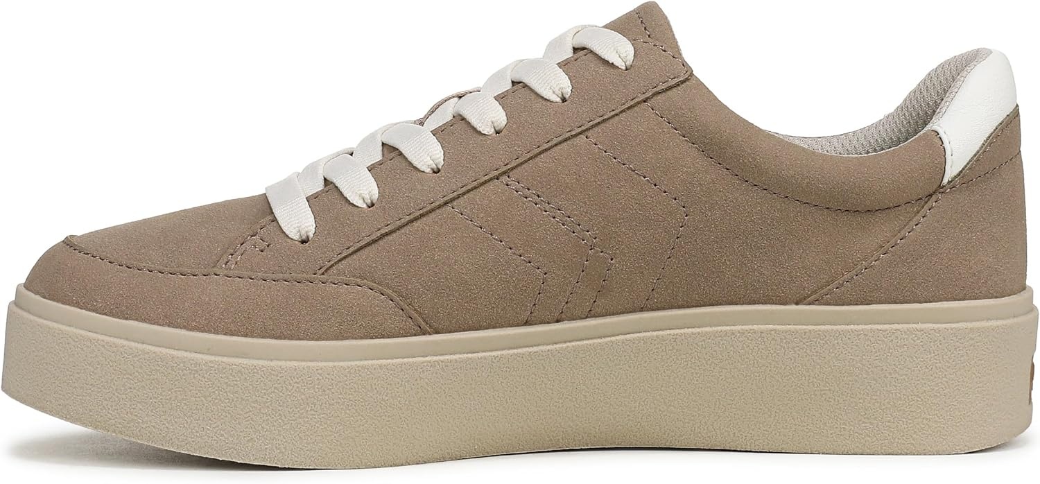 image:imageDr Scholls Shoes Womens Madison Lace Sneakers Comfortable SneakersTaupe Microsuede