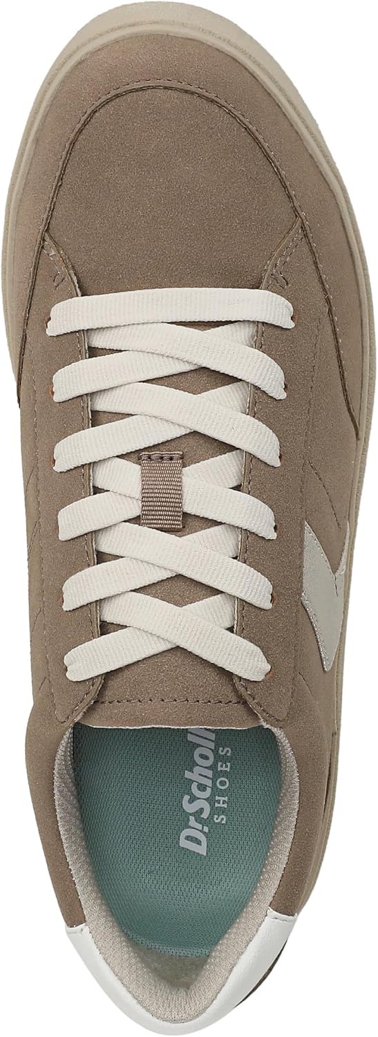 image:imageDr Scholls Shoes Womens Madison Lace Sneakers Comfortable SneakersTaupe Microsuede