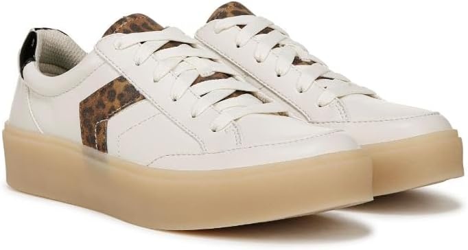 image:imageDr Scholls Shoes Womens Madison Lace Sneakers Comfortable SneakersWhite Leopard Accent