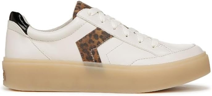 image:imageDr Scholls Shoes Womens Madison Lace Sneakers Comfortable SneakersWhite Leopard Accent