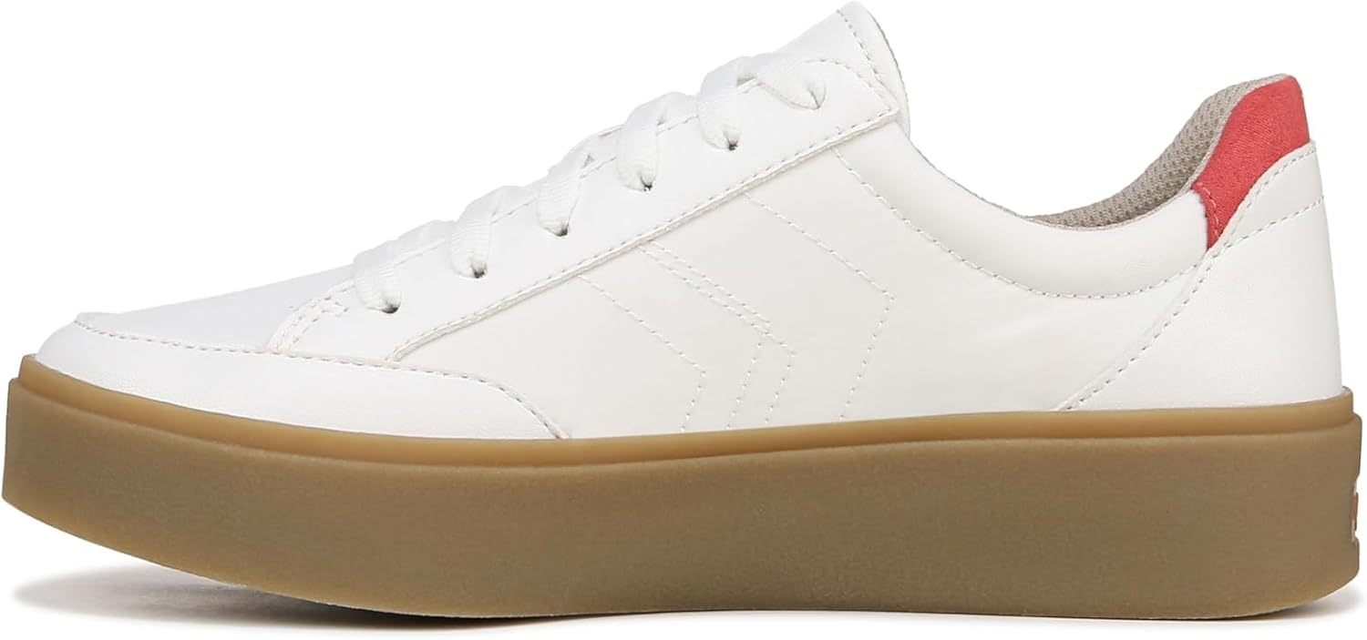 image:imageDr Scholls Shoes Womens Madison Lace Sneakers Comfortable SneakersWhite Nylon and Faux Leather