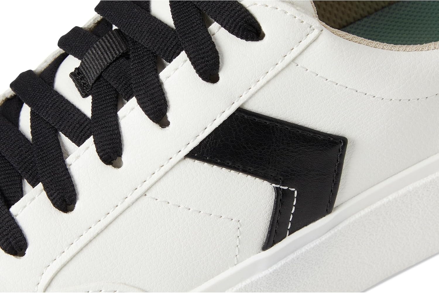 image:imageDr Scholls Shoes Womens Madison Lace Sneakers Comfortable SneakersWhiteBlack Smooth