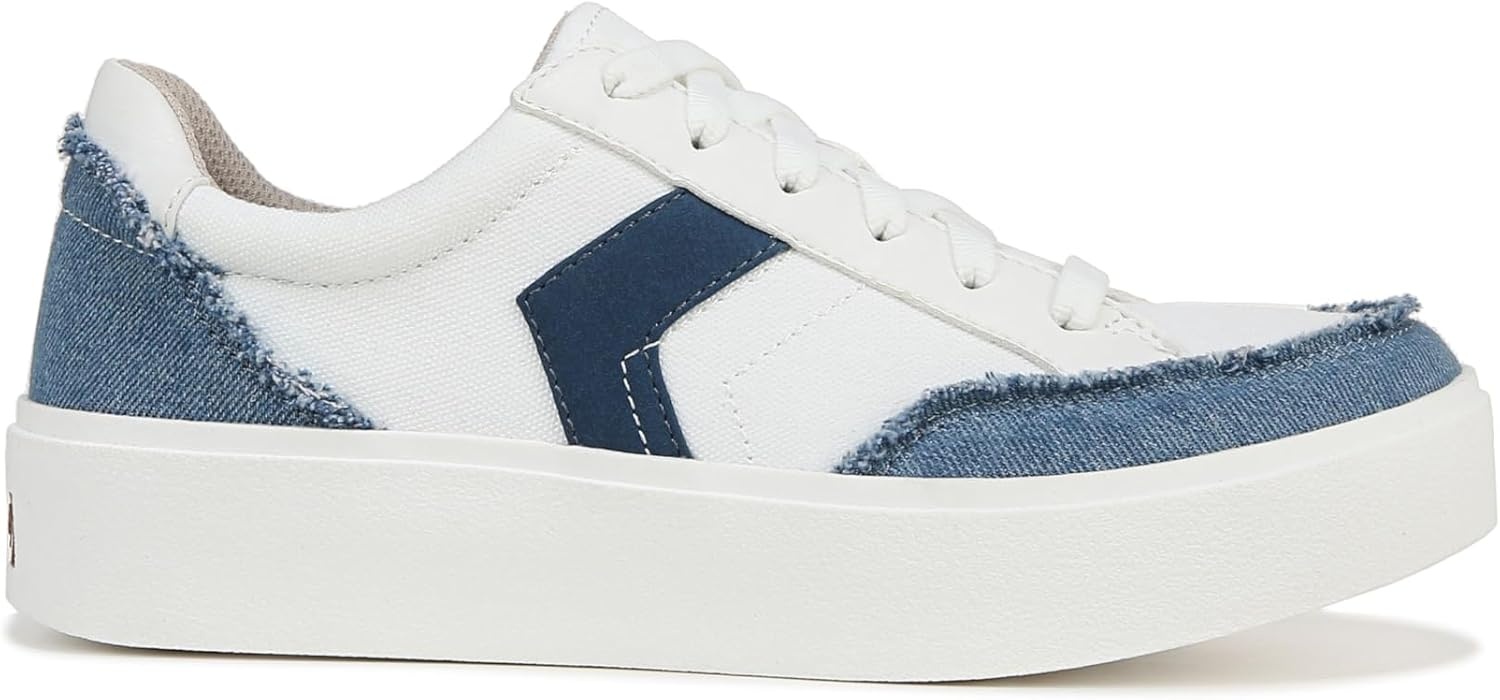 image:imageDr Scholls Shoes Womens Madison Lace Sneakers Comfortable SneakersWhiteBlue Denim