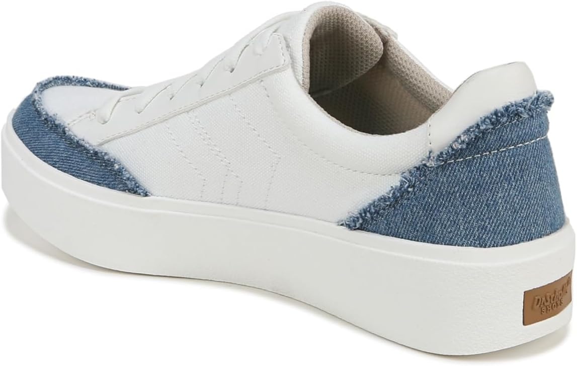 image:imageDr Scholls Shoes Womens Madison Lace Sneakers Comfortable SneakersWhiteBlue Denim