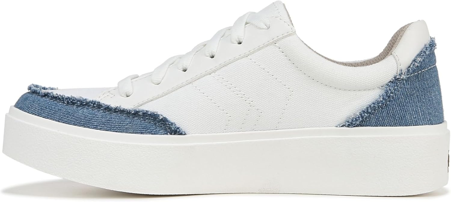 image:imageDr Scholls Shoes Womens Madison Lace Sneakers Comfortable SneakersWhiteBlue Denim