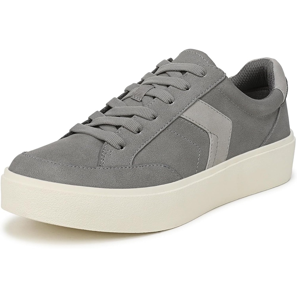 image:imageDr Scholls Shoes Womens Madison Lace Sneakers Comfortable SneakersCalm Grey Microsuede