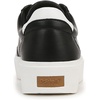 Dr. Scholl’s Shoes Women’s Madison Lace Sneakers, Comfortable Sneakers(Black/White Faux Leather)