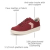 Dr. Scholl’s Shoes Women’s Madison Lace Sneakers, Comfortable Sneakers(Burgundy Microsuede)