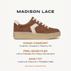 Dr. Scholl’s Shoes Women’s Madison Lace Sneakers, Comfortable Sneakers(Dark Honey Brown Faux Leather)