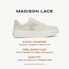 Dr. Scholl’s Shoes Women’s Madison Lace Sneakers, Comfortable Sneakers(Off White Mesh)