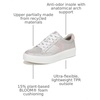 Dr. Scholl’s Shoes Women’s Madison Lace Sneakers, Comfortable Sneakers(Silver/Pink Metallic Sparkle)