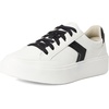 Dr. Scholl’s Shoes Women’s Madison Lace Sneakers, Comfortable Sneakers(White/Black Smooth)