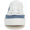 Dr. Scholl’s Shoes Women’s Madison Lace Sneakers, Comfortable Sneakers(White/Blue Denim)