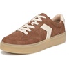 Dr. Scholl’s Shoes Women’s Madison Lace Sneakers, Comfortable Sneakers(Dark Honey Brown Faux Leather)