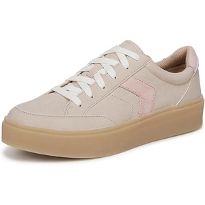 Dr. Scholl’s Shoes Women’s Madison Lace Sneakers, Comfortable Sneakers(Beige Pink Faux Leather)