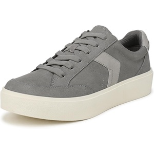 Dr. Scholl’s Shoes Women’s Madison Lace Sneakers, Comfortable Sneakers(Calm Grey Microsuede)