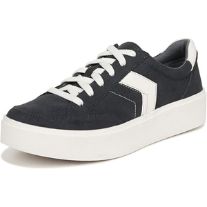 Dr. Scholl’s Shoes Women’s Madison Lace Sneakers, Comfortable Sneakers(Navy Faux Leather)