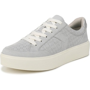 Dr. Scholl’s Shoes Women’s Madison Lace Sneakers, Comfortable Sneakers(Vapor Grey Perf Microfiber)