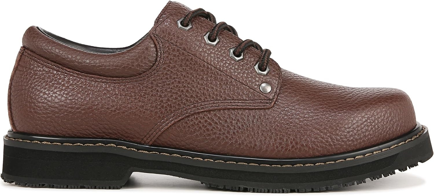 image:imageDr Scholls Shoes Mens Harrington II Slip Resistant Oxford Work ShoesBushwacker Brown