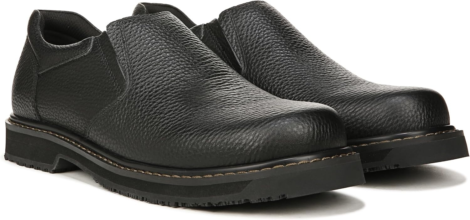 image:imageDr Scholls Shoes Mens Winder II Slip Resistant Work LoaferBlack Leather