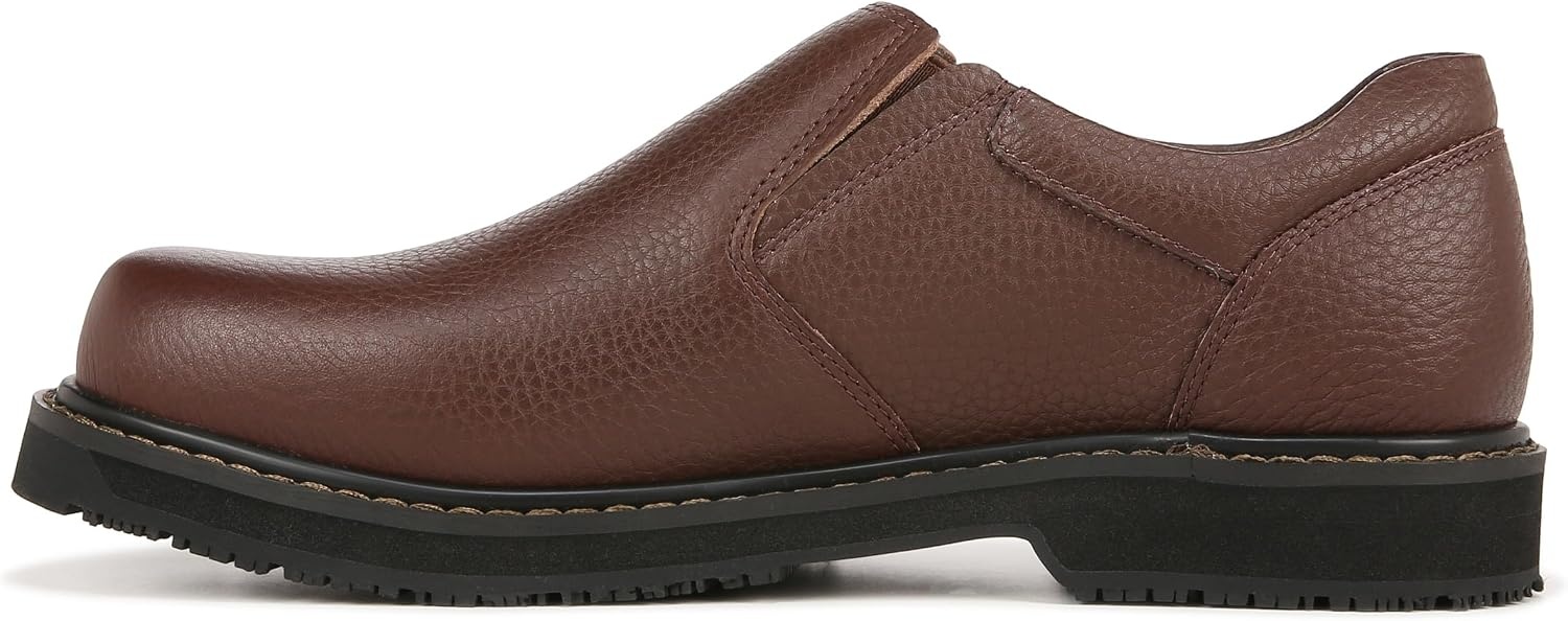 image:imageDr Scholls Shoes Mens Winder II Slip Resistant Work LoaferBrown Tumbled Leather