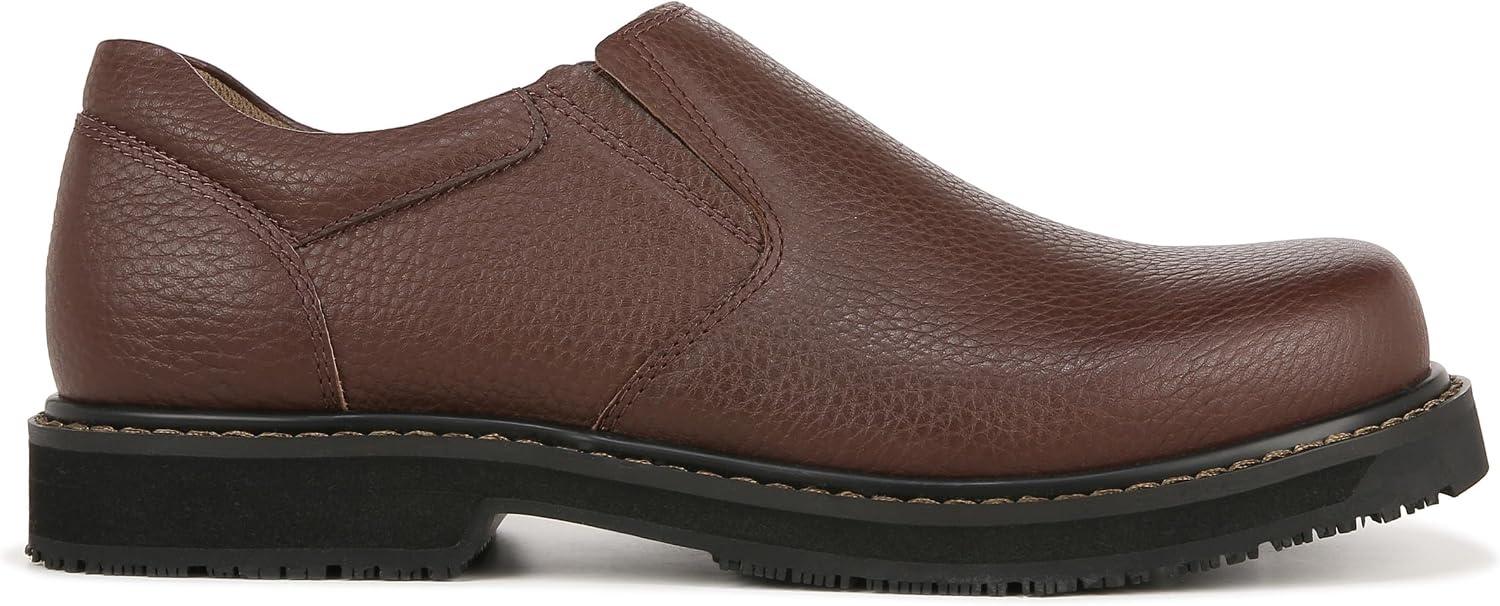 image:imageDr Scholls Shoes Mens Winder II Slip Resistant Work LoaferBrown Tumbled Leather