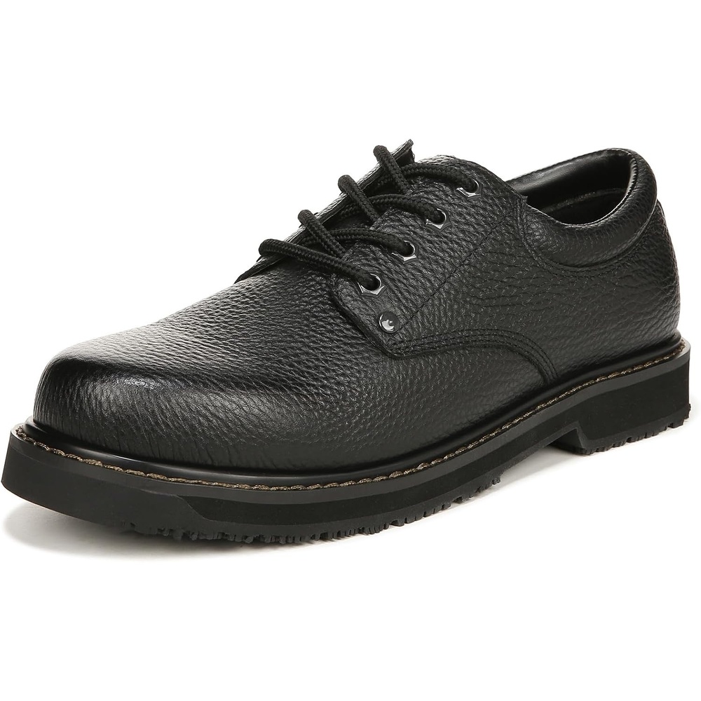 image:imageDr Scholls Shoes Mens Harrington II Slip Resistant Oxford Work ShoesBlack Leather