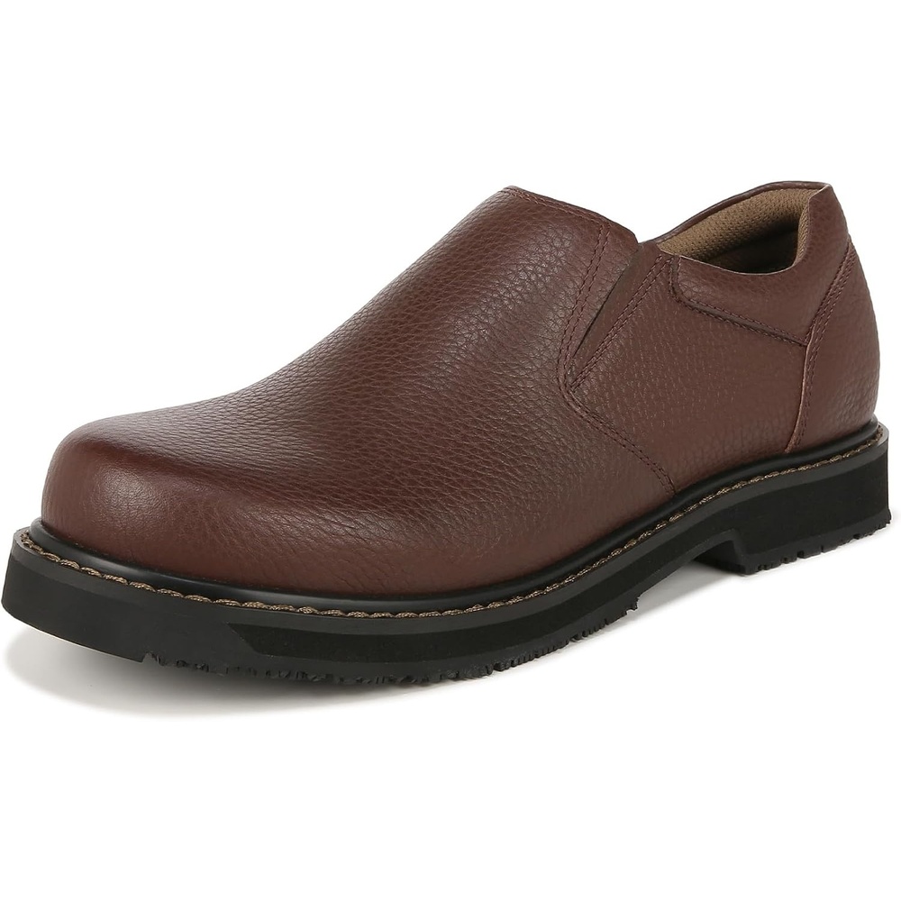 image:imageDr Scholls Shoes Mens Winder II Slip Resistant Work LoaferBrown Tumbled Leather
