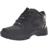 Dr. Scholl’s Shoes Men’s Charge Slip Resistant Soft Toe Work Boot(Black Leather)