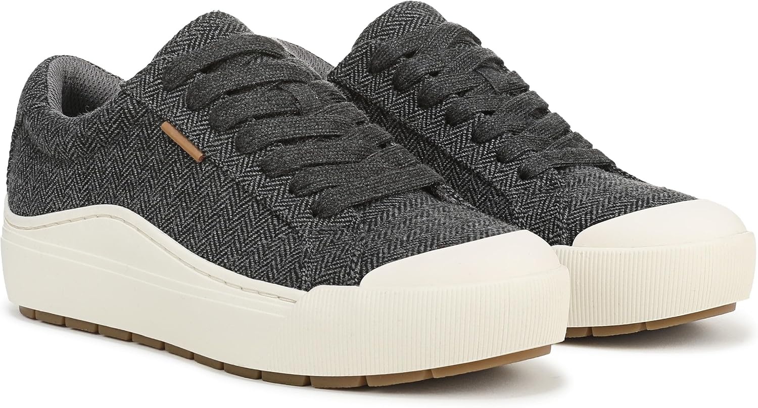 image:imageDr Scholls Shoes Womens Time Off Sneaker Comfortable Walking ShoesCharcoal Grey Herringbone