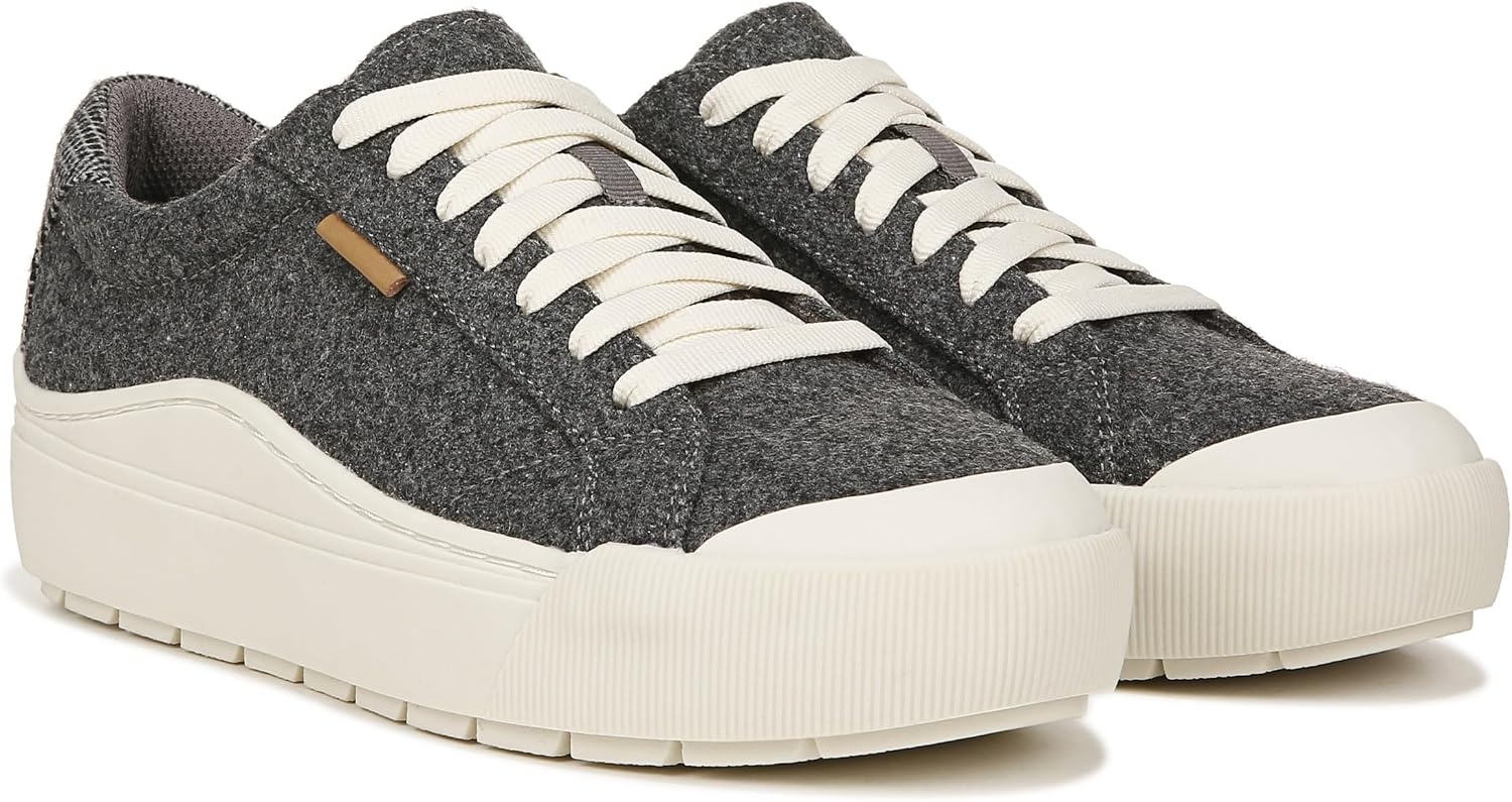 image:imageDr Scholls Shoes Womens Time Off Sneaker Comfortable Walking ShoesCharcoal Grey Wool Fabric