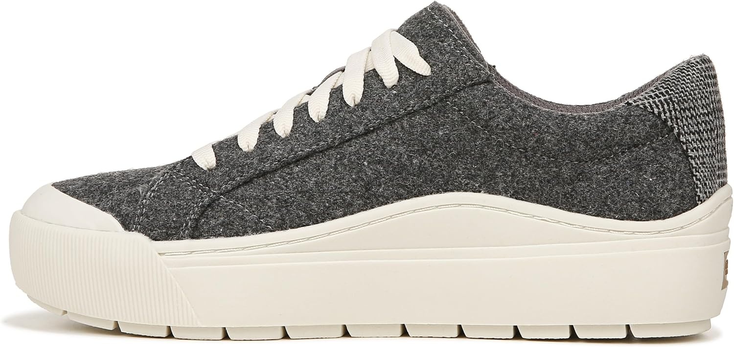 image:imageDr Scholls Shoes Womens Time Off Sneaker Comfortable Walking ShoesCharcoal Grey Wool Fabric
