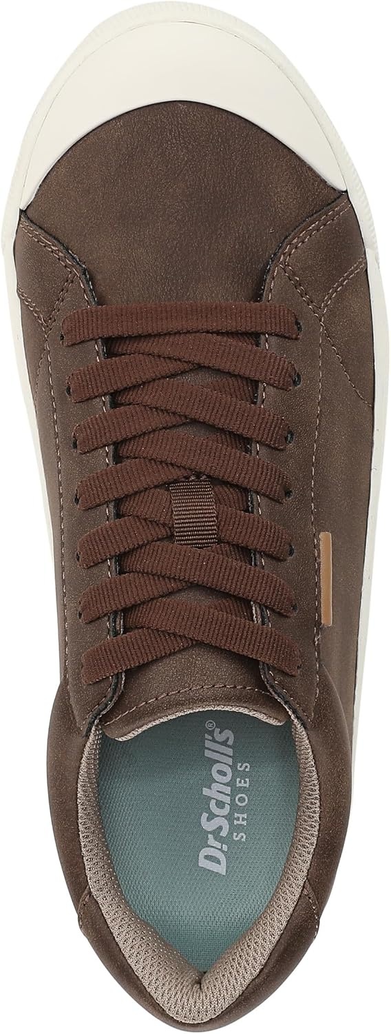 image:imageDr Scholls Shoes Womens Time Off Sneaker Comfortable Walking ShoesDark Brown Faux Leather