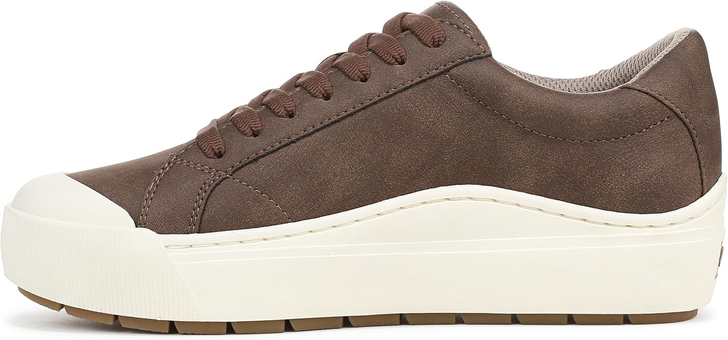 image:imageDr Scholls Shoes Womens Time Off Sneaker Comfortable Walking ShoesDark Brown Faux Leather