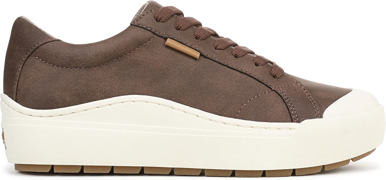 image:imageDr Scholls Shoes Womens Time Off Sneaker Comfortable Walking ShoesDark Brown Faux Leather