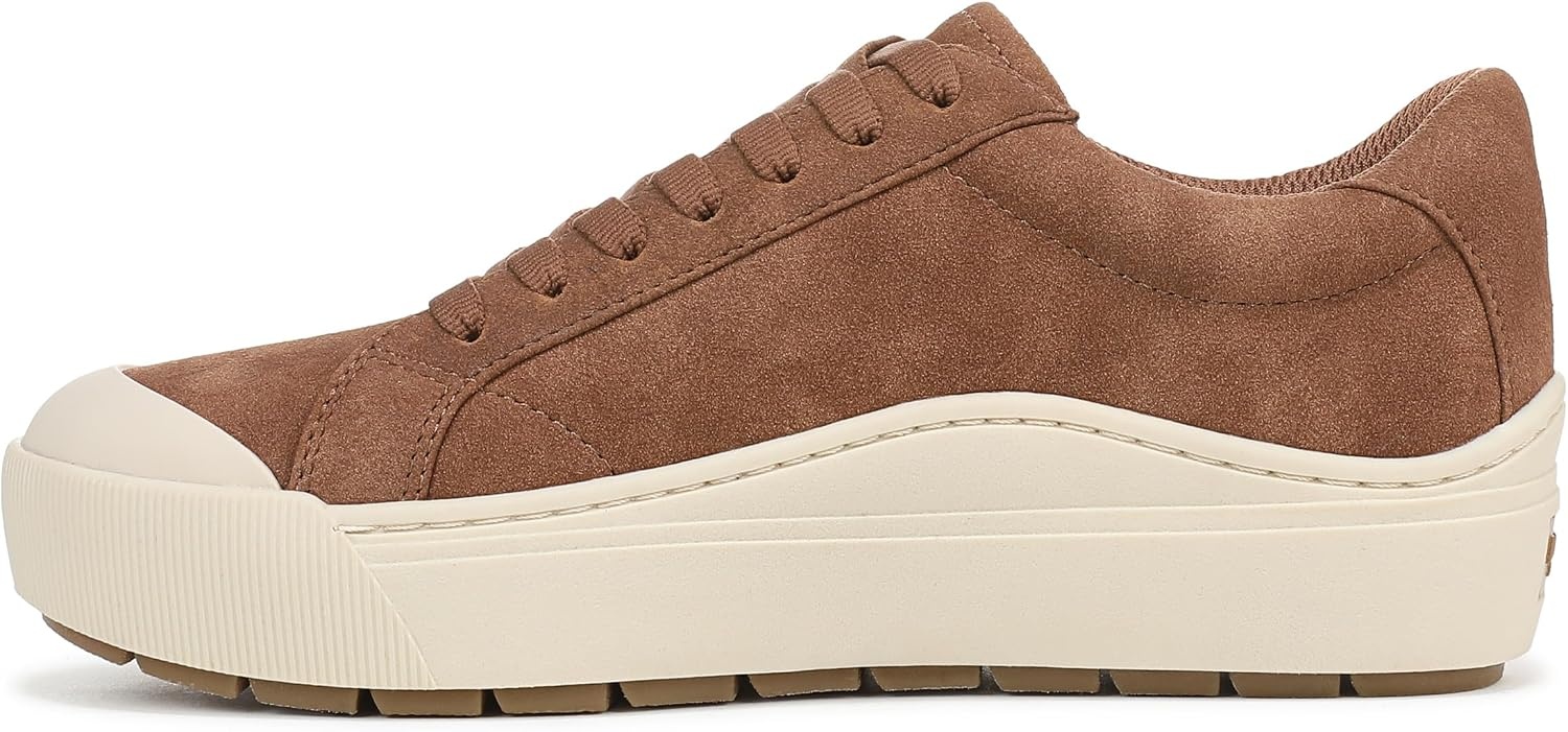 image:imageDr Scholls Shoes Womens Time Off Sneaker Comfortable Walking ShoesDark Honey Brown Faux Leather