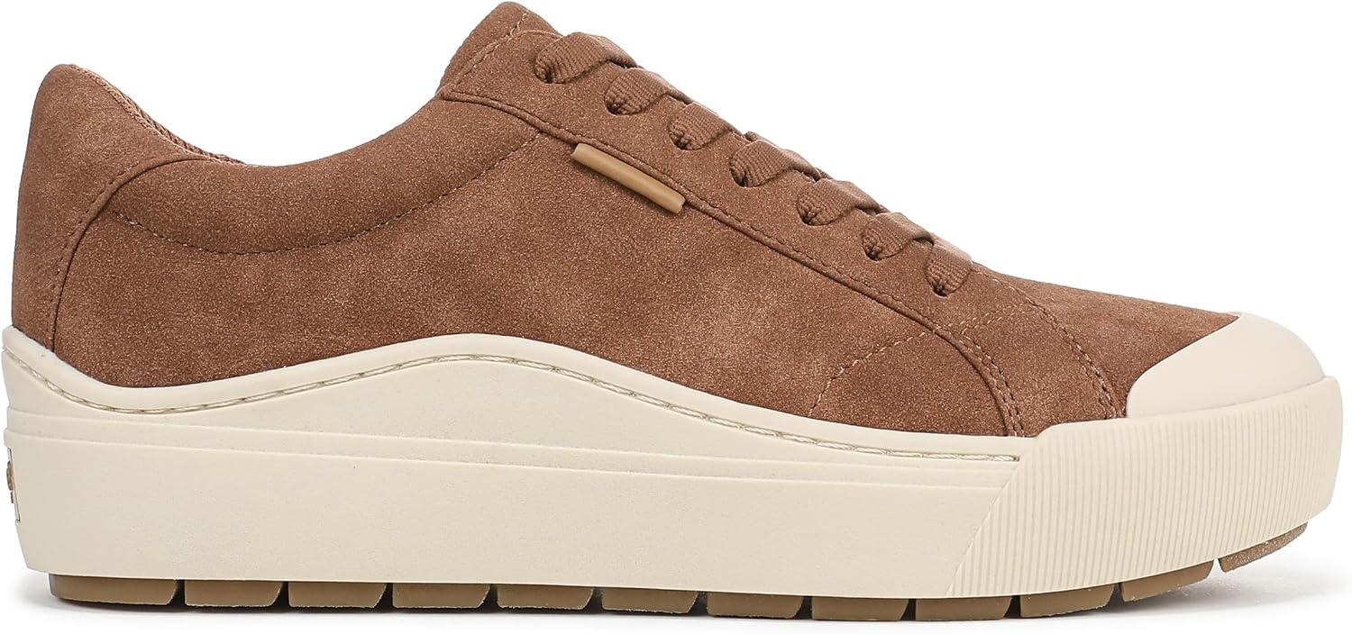 image:imageDr Scholls Shoes Womens Time Off Sneaker Comfortable Walking ShoesDark Honey Brown Faux Leather