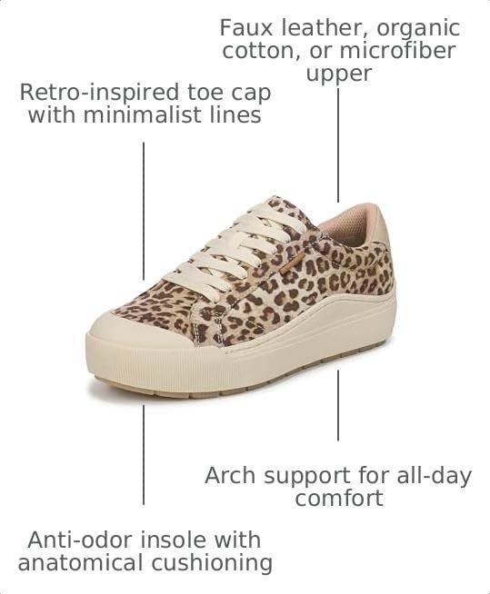 image:imageDr Scholls Shoes Womens Time Off Sneaker Comfortable Walking ShoesLeopard Light Sand Fabric