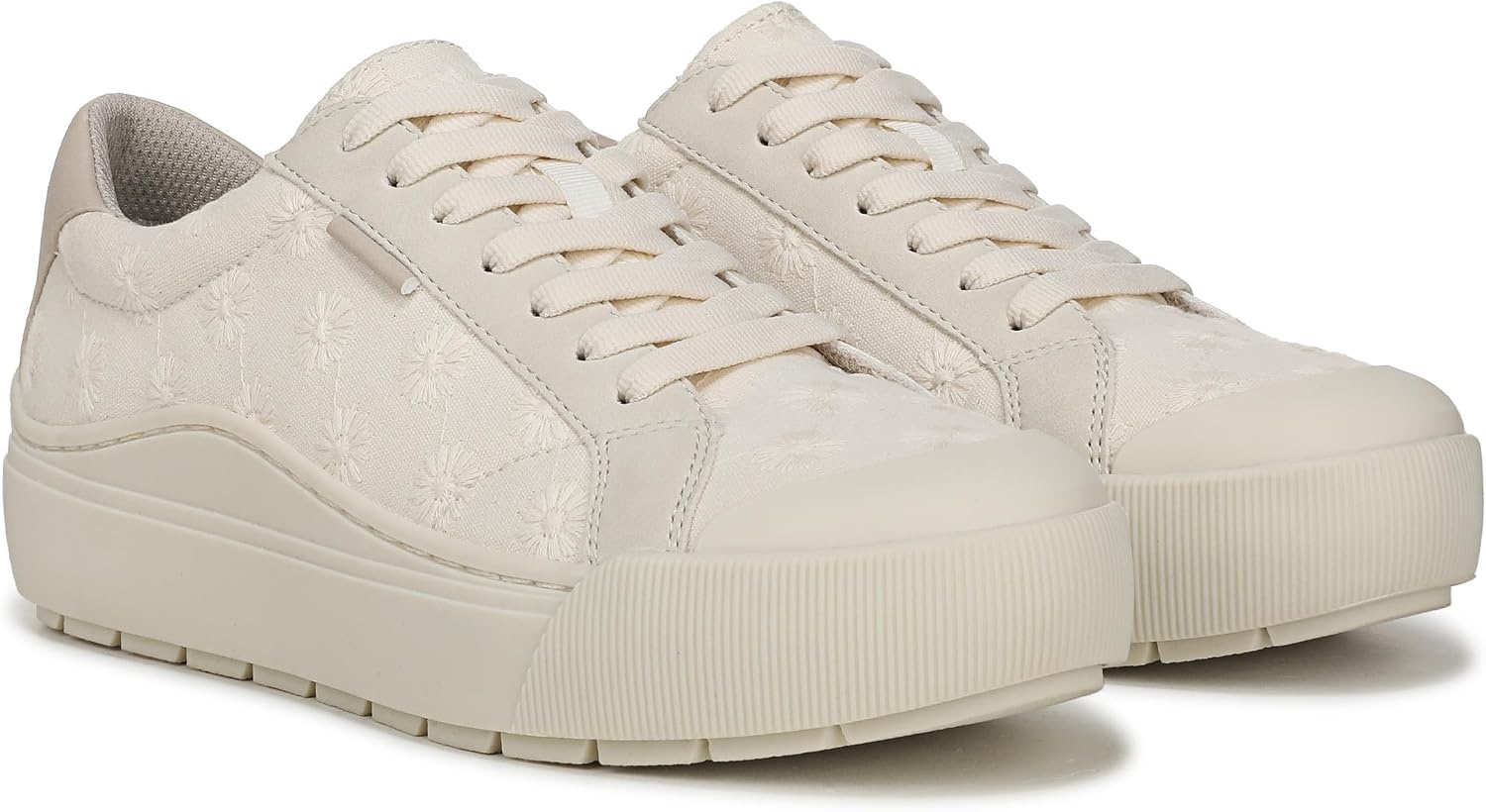 image:imageDr Scholls Shoes Womens Time Off Sneaker Comfortable Walking ShoesOff White Floral Fabric