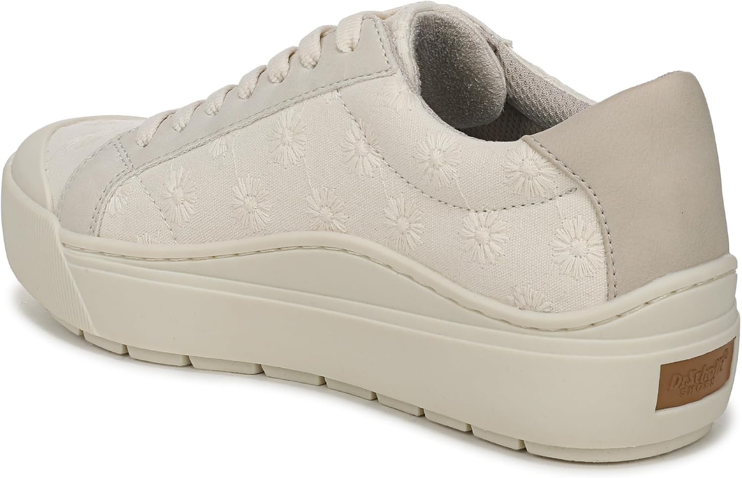 image:imageDr Scholls Shoes Womens Time Off Sneaker Comfortable Walking ShoesOff White Floral Fabric