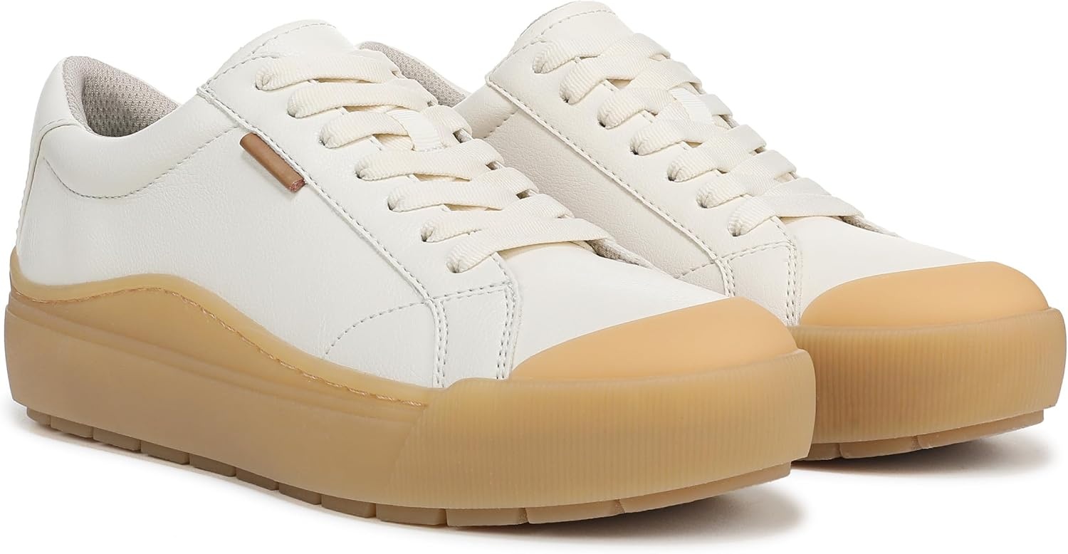 image:imageDr Scholls Shoes Womens Time Off Sneaker Comfortable Walking ShoesOff White Gum Sole