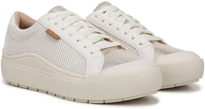 image:imageDr Scholls Shoes Womens Time Off Sneaker Comfortable Walking ShoesOff White MeshGold Metallic