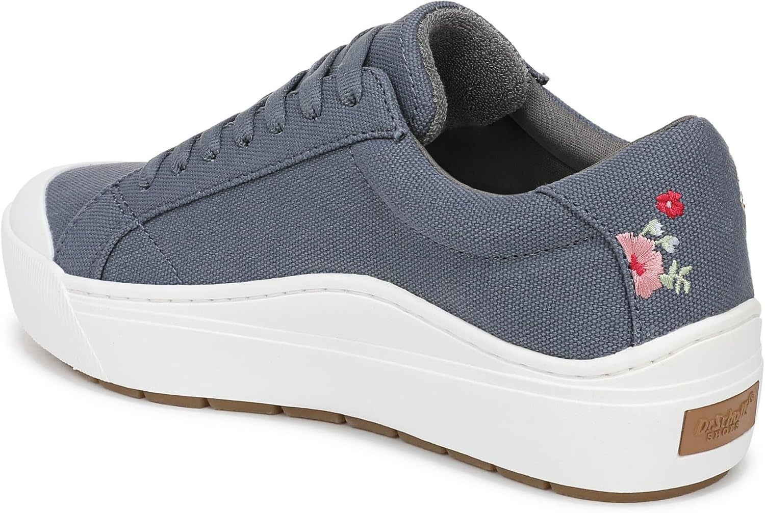 image:imageDr Scholls Shoes Womens Time Off Sneaker Comfortable Walking ShoesOxide Blue Multi Floral Embroidery