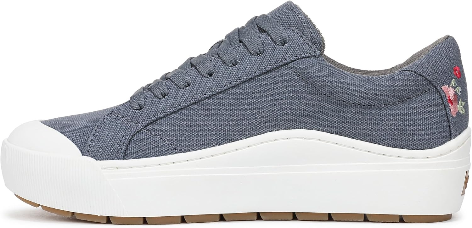 image:imageDr Scholls Shoes Womens Time Off Sneaker Comfortable Walking ShoesOxide Blue Multi Floral Embroidery
