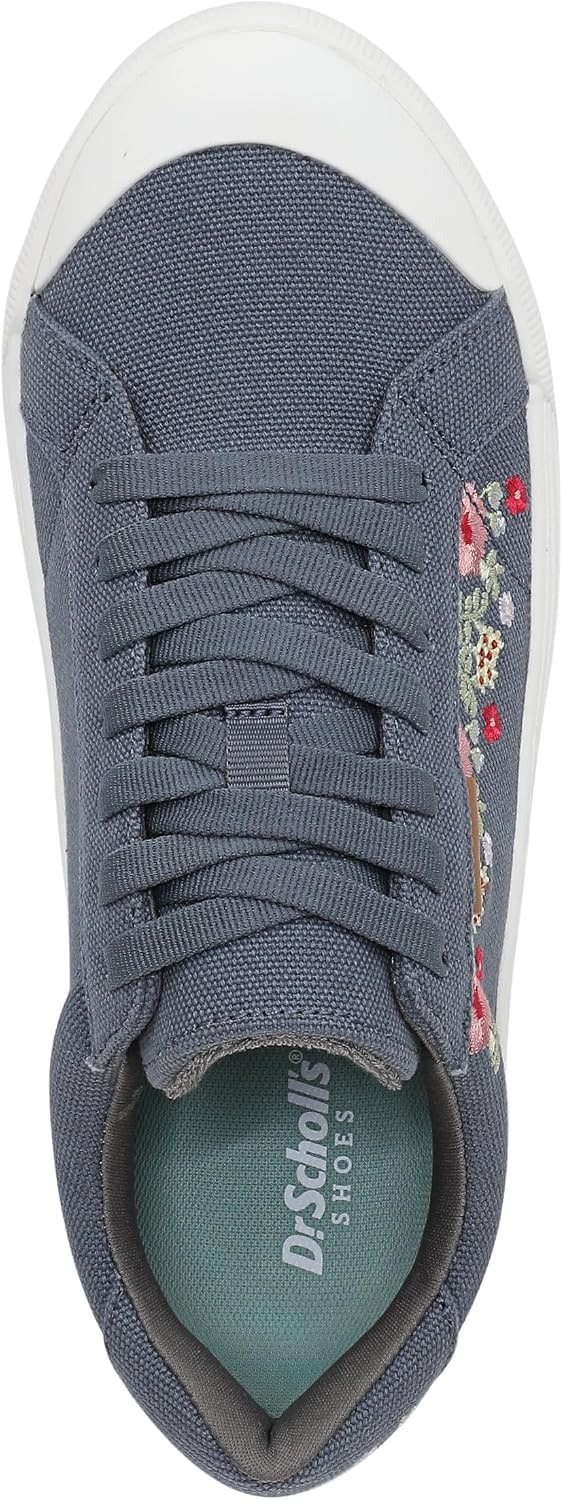 image:imageDr Scholls Shoes Womens Time Off Sneaker Comfortable Walking ShoesOxide Blue Multi Floral Embroidery