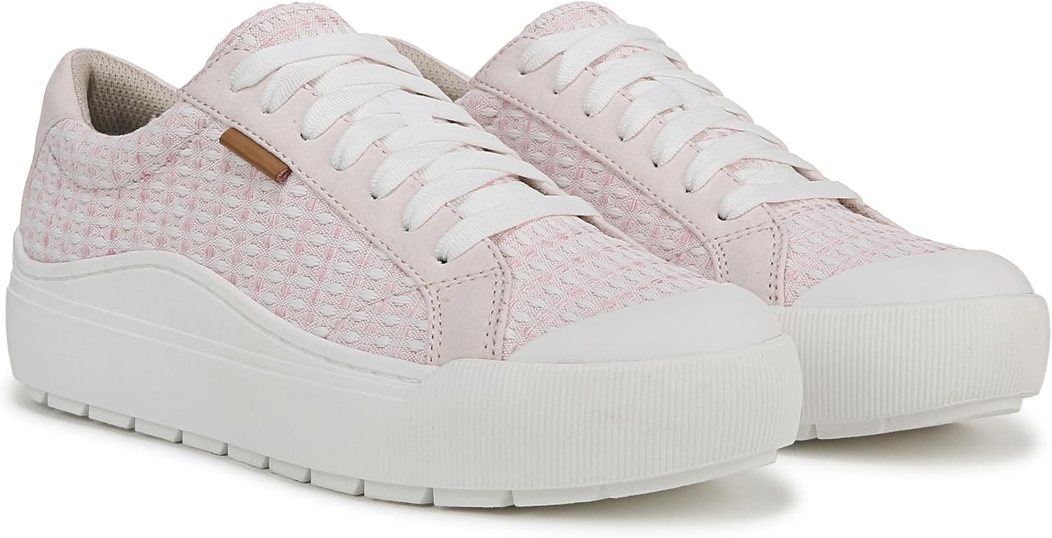 image:imageDr Scholls Shoes Womens Time Off Sneaker Comfortable Walking ShoesPetal Pink Textured Crochet Fabric