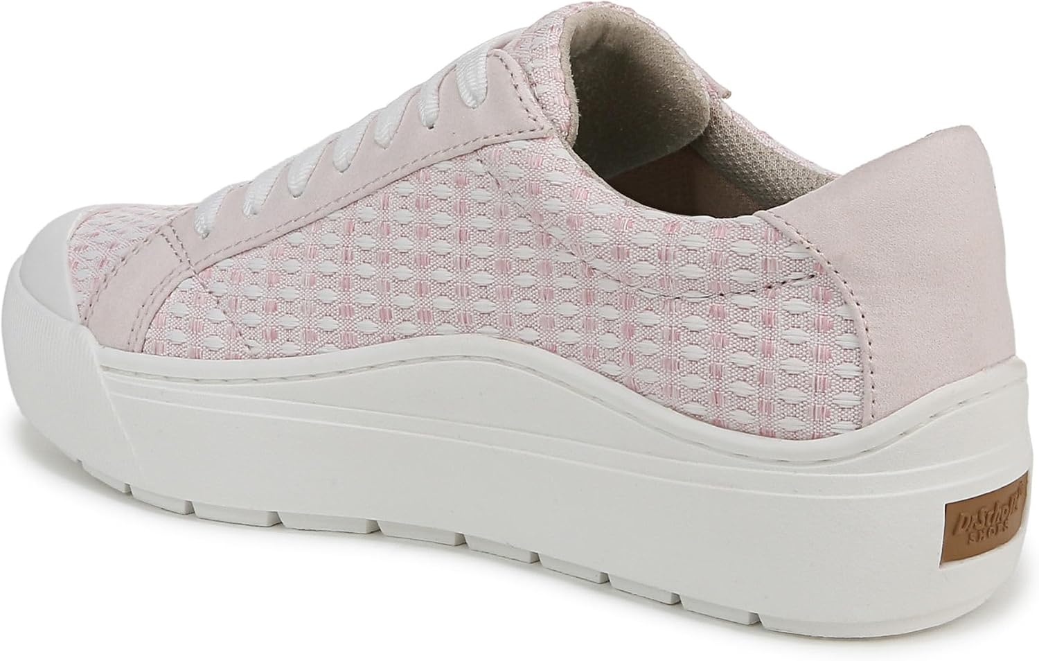 image:imageDr Scholls Shoes Womens Time Off Sneaker Comfortable Walking ShoesPetal Pink Textured Crochet Fabric