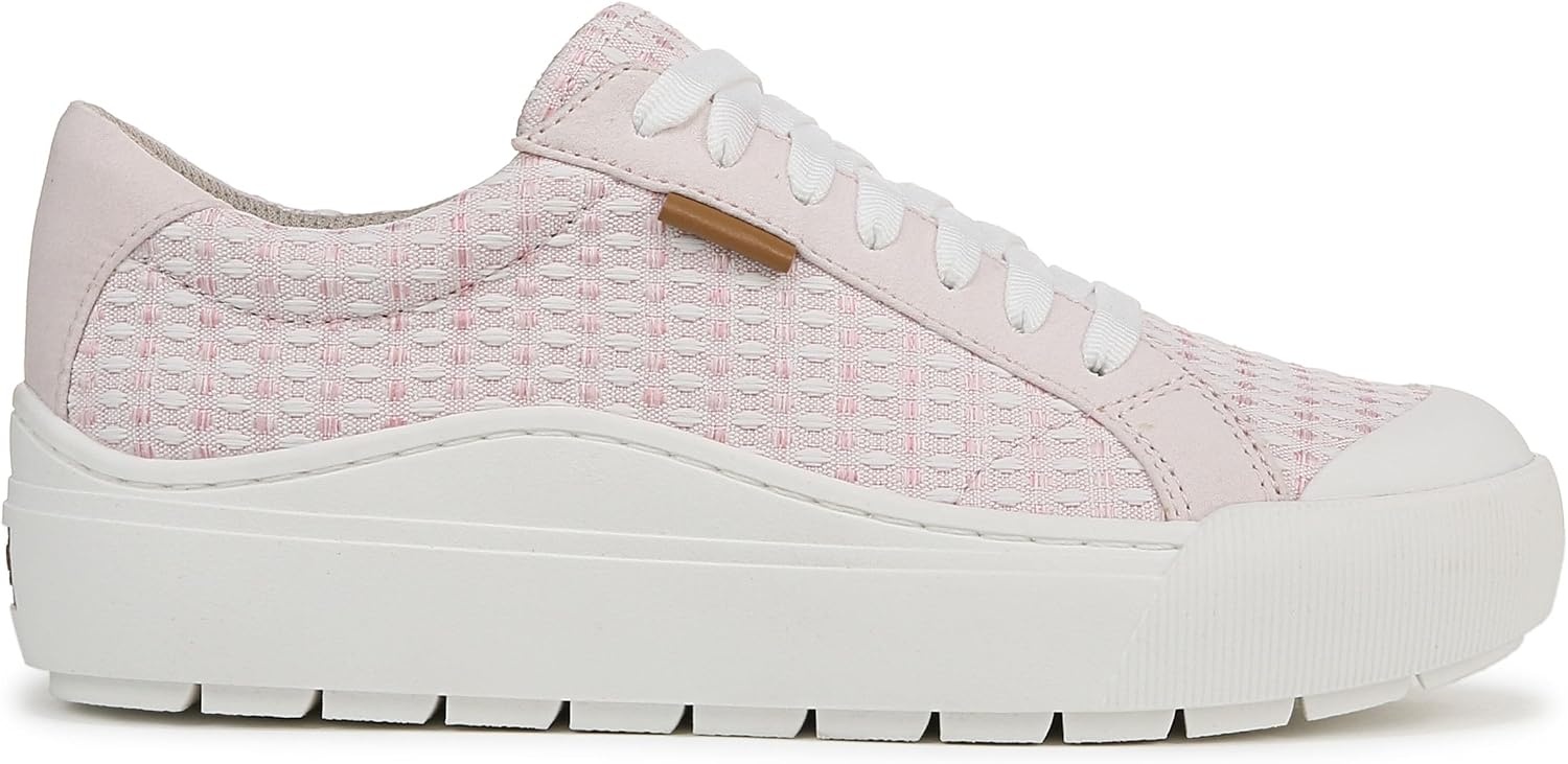 image:imageDr Scholls Shoes Womens Time Off Sneaker Comfortable Walking ShoesPetal Pink Textured Crochet Fabric